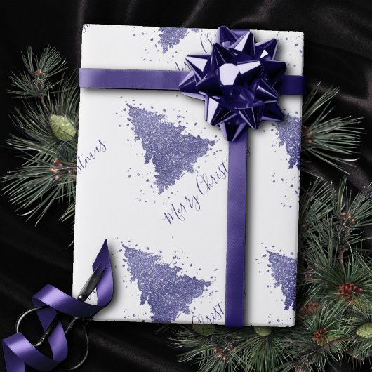 Papier Cadeau Elegant Merry Christmas | Charming Lavender Purple