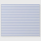 Papier Cadeau Élégant minimal Bleu Bleu Ivoire Blancs rayures (Plat)