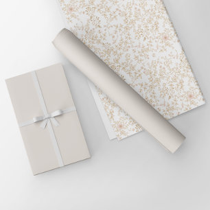 Papier Cadeau Élégant Minimaliste Crème Claire Beige Uni