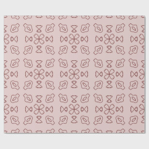 Papier Cadeau Élégant minimaliste géométrique art en ligne sans