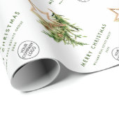 Papier Cadeau Élégant minimaliste logo d'entreprise Noël (Coin rond)