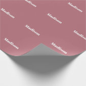 Papier Cadeau Élégant minimaliste Rose Gold Nom blanc (Coin)