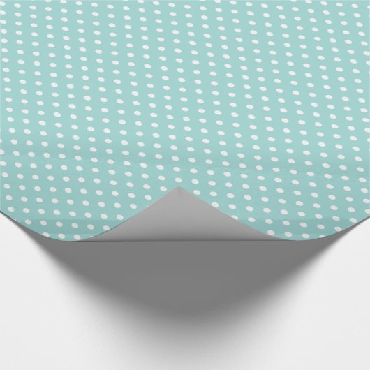 Papier Cadeau Elégant Mint Green Light Aqua Turquoise Motif poin (Coin)