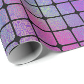 Papier Cadeau Elegant Modern Colorful Squares Tiles | (Coin rond)