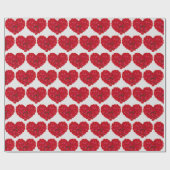 Papier Cadeau Élégant moderne tendance Valentine Love Heart (Plat)