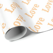 Papier Cadeau Élégant moderne tendance Valentine Love Heart (Coin rond)