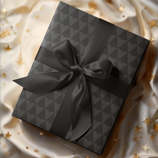 Papier Cadeau Élégant Monotone géométrique Noël Arbre de Noël