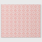 Papier Cadeau Élégant Motif Art déco rose (Plat)