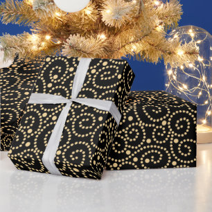 Papier Cadeau Élégant Motif Black and Gold