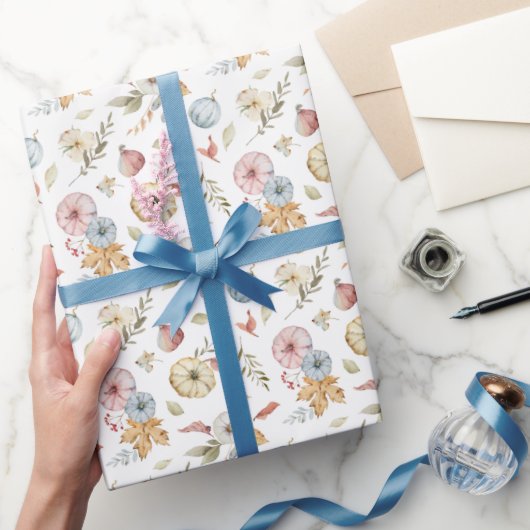 Papier Cadeau Elégant Motif d'aquarelle d'automne (Cadeaux)