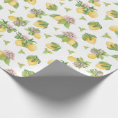 Papier Cadeau Élégant Motif d'aquarelle et citron vert (Coin)