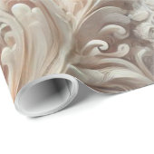 Papier Cadeau Élégant Motif de dentelle Pastel Gradient (Coin rond)