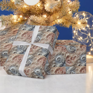 Papier Cadeau Élégant Motif de dentelle Pastel Gradient