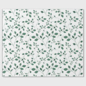 Papier Cadeau Elégant Motif de feuillage vert aquarelle (Plat)