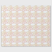 Papier Cadeau Élégant motif de flocon de neige (Plat)