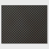 Papier Cadeau Élégant Motif de la chaîne de clôture dorée modern (Plat)