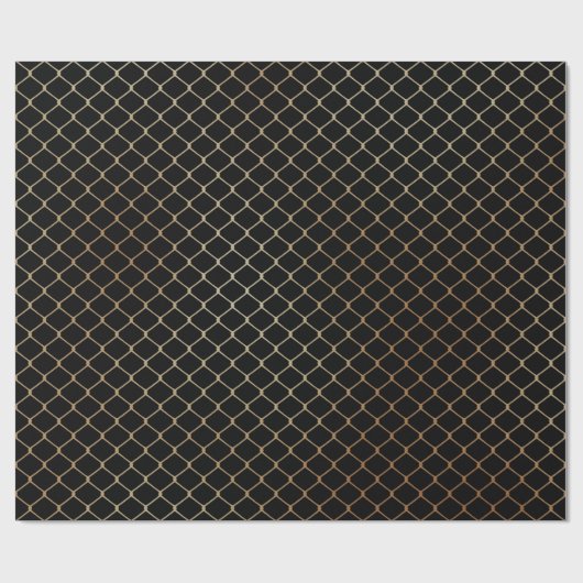 Papier Cadeau Élégant Motif de la chaîne de clôture dorée modern (Plat)