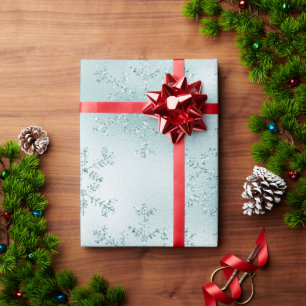 Papier Cadeau Élégant Motif de Noël bleu moderne