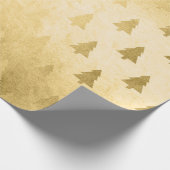 Papier Cadeau Élégant motif de Noël en or simple et moderne (Coin)