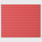 Papier Cadeau Élégant Motif de Noël en rouge (Plat)