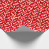 Papier Cadeau Élégant Motif de Noël en rouge (Coin)