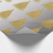 Papier Cadeau Élégant Motif de Noël Gold & Silver (Coin)