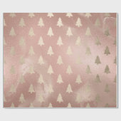 Papier Cadeau Élégant motif de Noël or moderne (Plat)