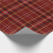 Papier Cadeau Élégant Motif de Noël Red Gold Plaid (Coin)