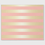 Papier Cadeau Élégant Motif de Noël rose et or (Plat)