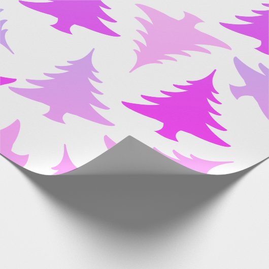 Papier Cadeau Élégant motif de sapin de Noël (Coin)