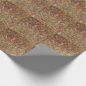 Papier Cadeau Élégant motif de séchage brillant en cuivre or (Coin)