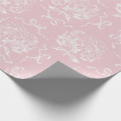 Papier Cadeau Élégant Motif de table de plongée Preppy rose Hydr (Coin)