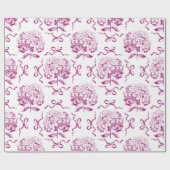 Papier Cadeau Élégant Motif de table de plongée Preppy rose Hydr (Plat)