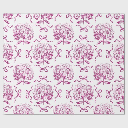 Papier Cadeau Élégant Motif de table de plongée Preppy rose Hydr (Plat)