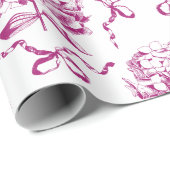 Papier Cadeau Élégant Motif de table de plongée Preppy rose Hydr (Coin rond)