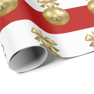 Papier Cadeau Élégant Motif d'ornement de Noël