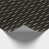 Papier Cadeau Élégant Motif élégant en or noir (Coin)
