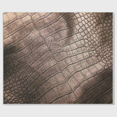 Papier Cadeau Elégant motif en cuir gros plan.  (Plat)