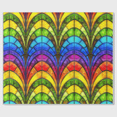 Papier Cadeau Élégant Motif en verre à fond arc-en-ciel (Plat)