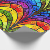 Papier Cadeau Élégant Motif en verre à fond arc-en-ciel (Coin)