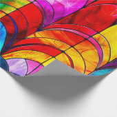 Papier Cadeau Élégant Motif en verre à fond arc-en-ciel (Coin)