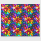 Papier Cadeau Élégant Motif en verre à fond arc-en-ciel (Plat)