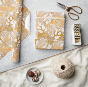 Papier Cadeau Elégant motif floral.