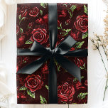 Papier Cadeau Élégant motif floral de roses rouges<br><div class="desc">Cet élégant papier d'enveloppement à motifs floraux de Roses rouges apporte une touche de sophistication et une romance audacieuse à tout cadeau. Doté de roses rouges profondes contre un arrière - plan élégant, ce design est parfait pour des événements formels, des mariages, des anniversaires et des occasions élégantes où la...</div>