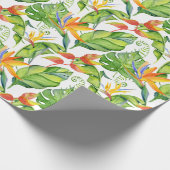 Papier Cadeau Élégant motif floral tropical (Coin)
