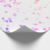 Papier Cadeau Élégant motif holographique à points polka (Coin)