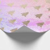 Papier Cadeau Élégant motif holographique de Noël (Coin)