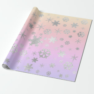 Papier Cadeau Élégant Motif holographique de Noël