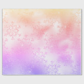 Papier Cadeau Élégant Motif Holographique de Noël Snowflake (Plat)