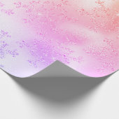 Papier Cadeau Élégant Motif Holographique de Noël Snowflake (Coin)